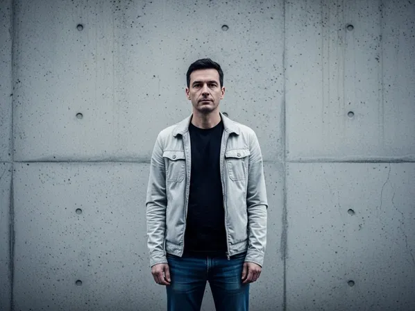 Filled frame portrait composition example — centered subject with background filling the image, balanced but emotionally neutral framing with minimal negative space (before negative space portrait).