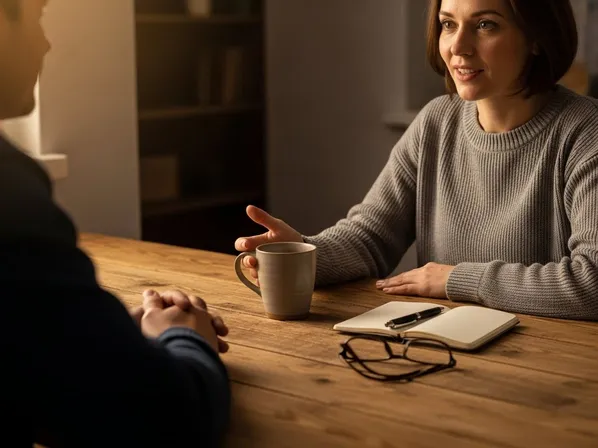 Over-the-shoulder shot example — POV-style framing from behind one character’s shoulder to place the viewer in the scene and strengthen immersion, focus, and conversational storytelling (after neutral two-shot).